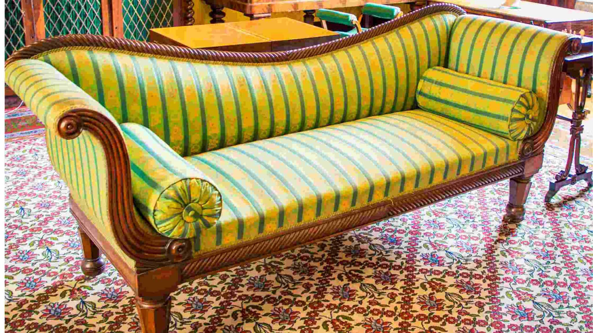 Green Swoop Arm Couch Living Room Ideas